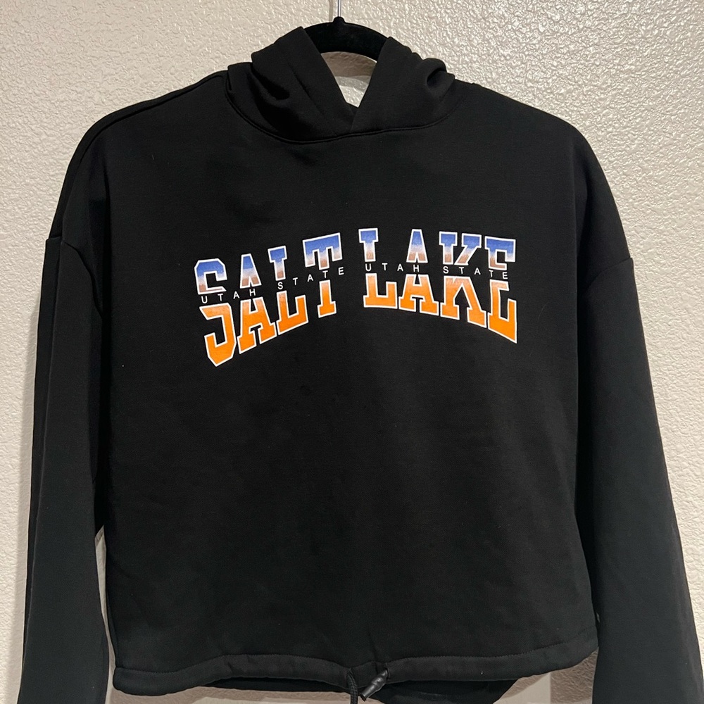 Salt lake Utah state H&am crop hoodie